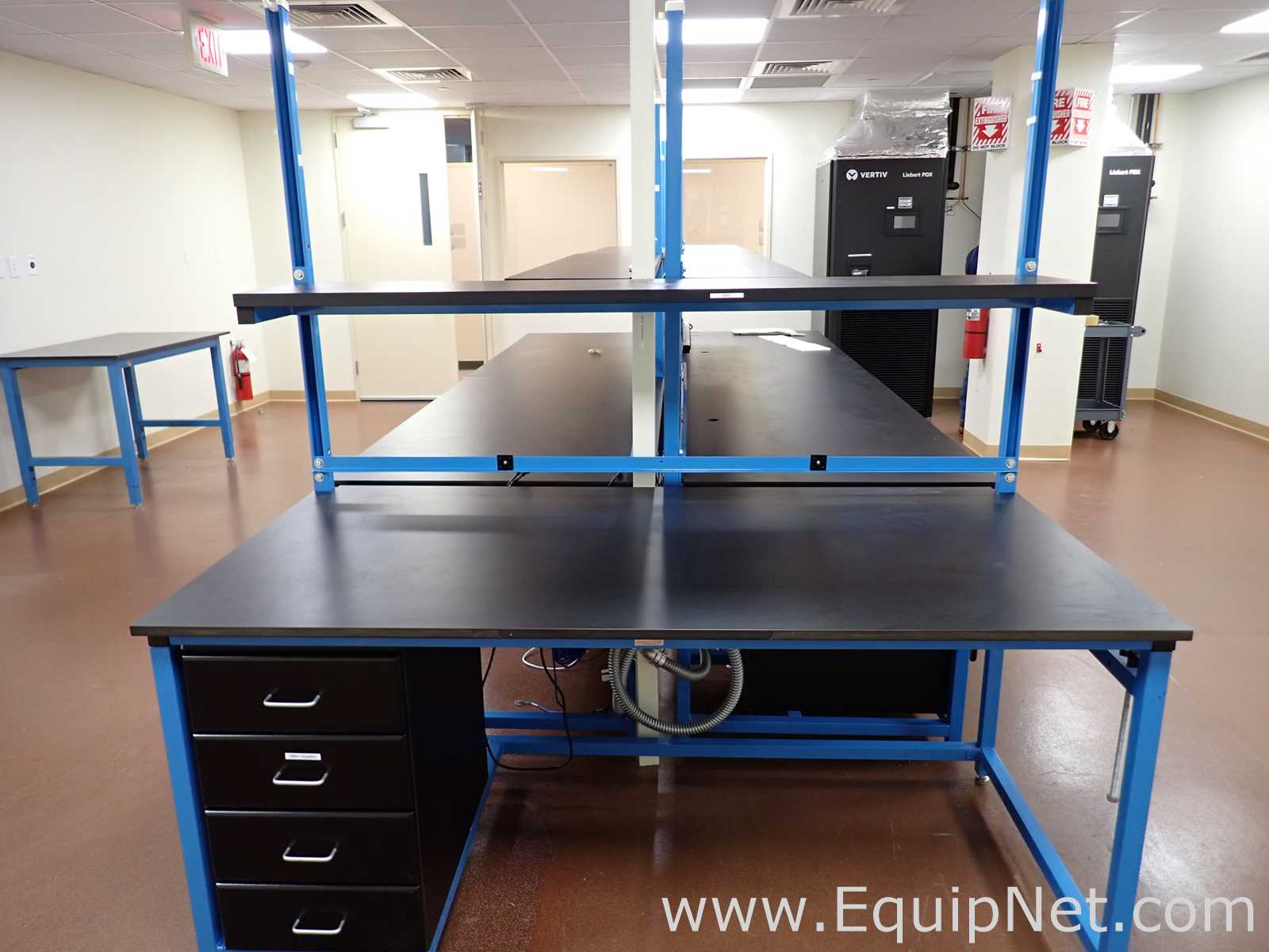 Lot of 5 Lab Benches with Attached Drawers