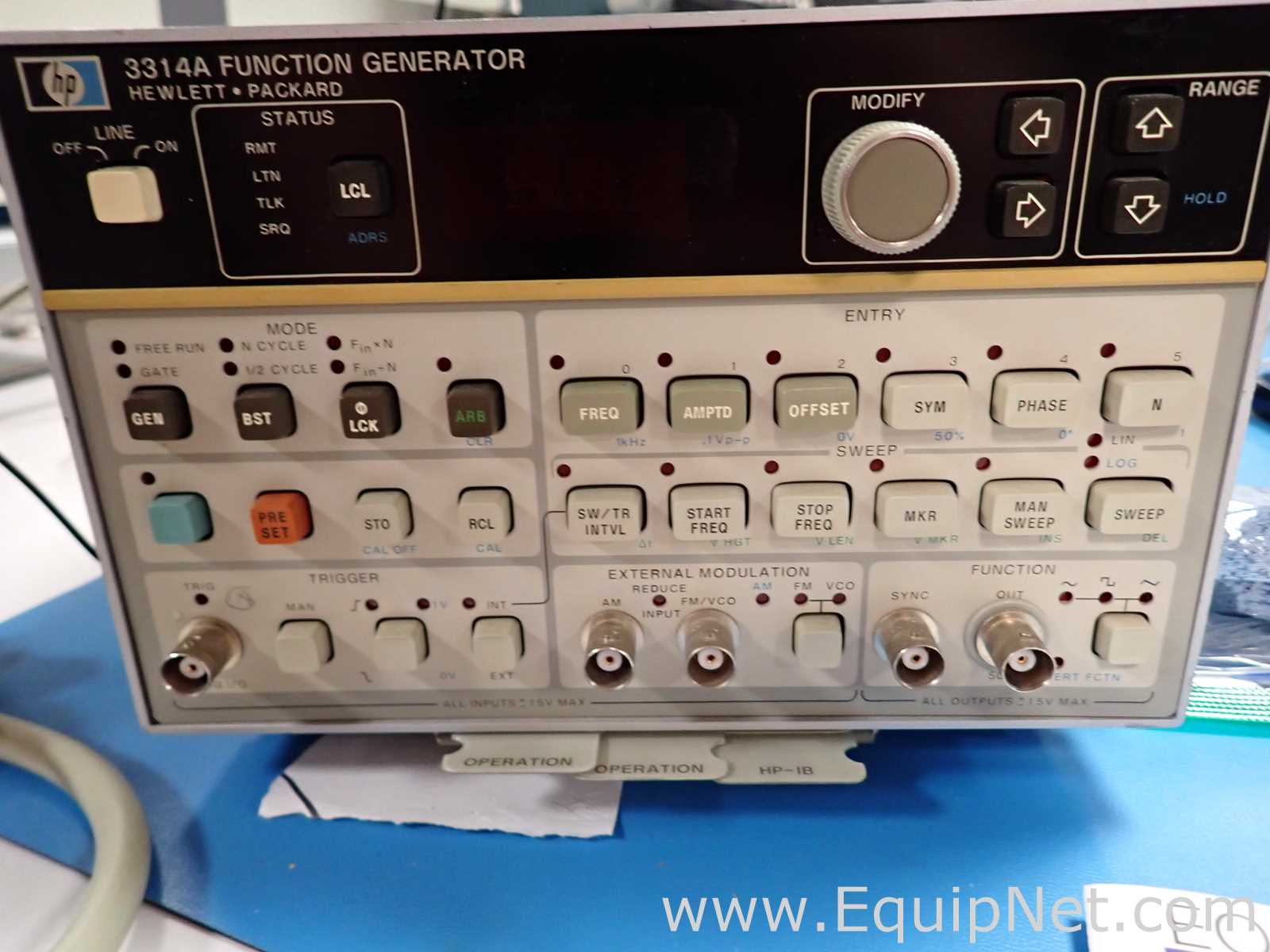 Equipo de verificación o medición electrónica Hewlett Packard 3314A