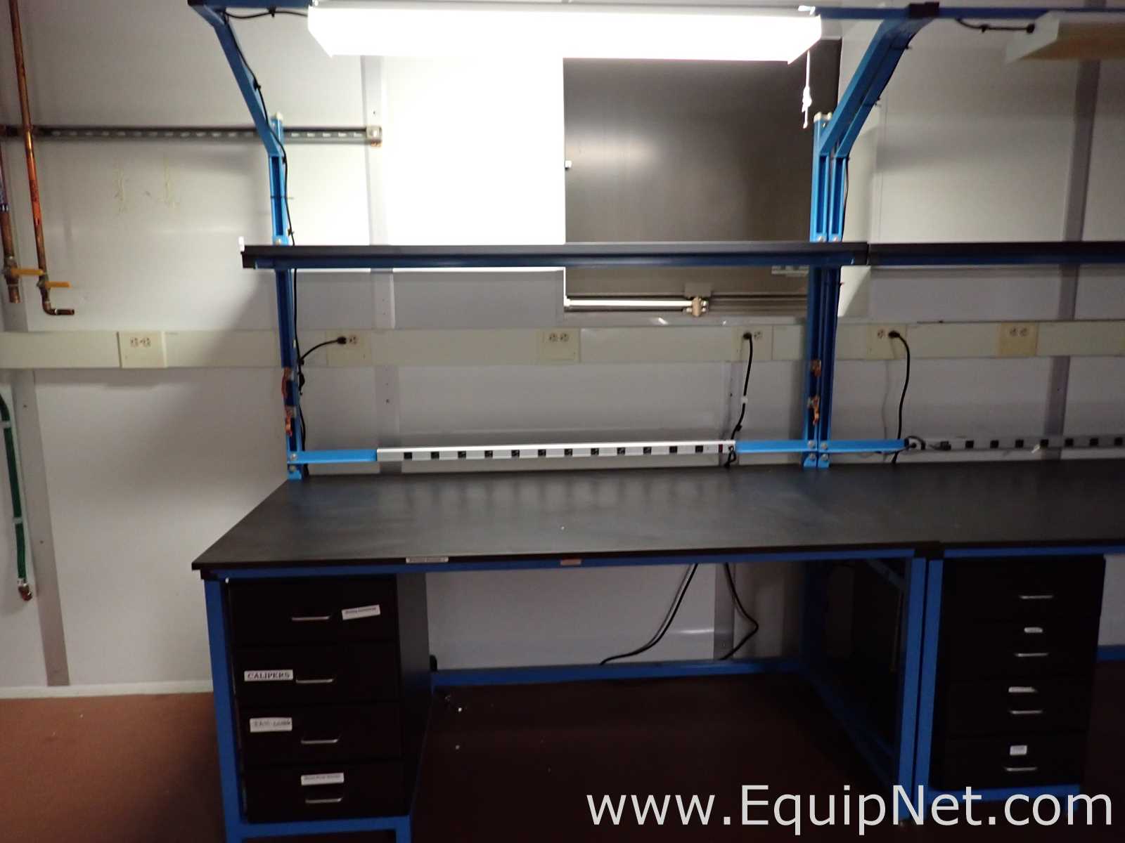Lot of 6 Lab Benches with Attached Drawers