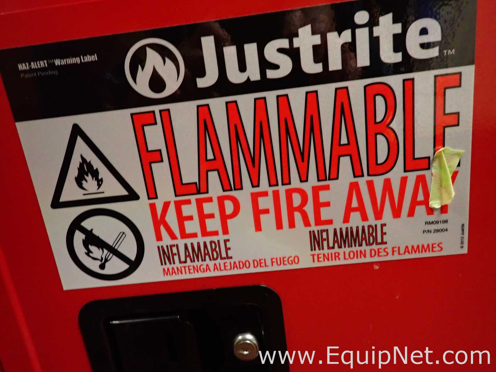 Gabinete de Almacenamiento de Inflamables JustRite Requisitos de aire 4 GALS.  4 Galones