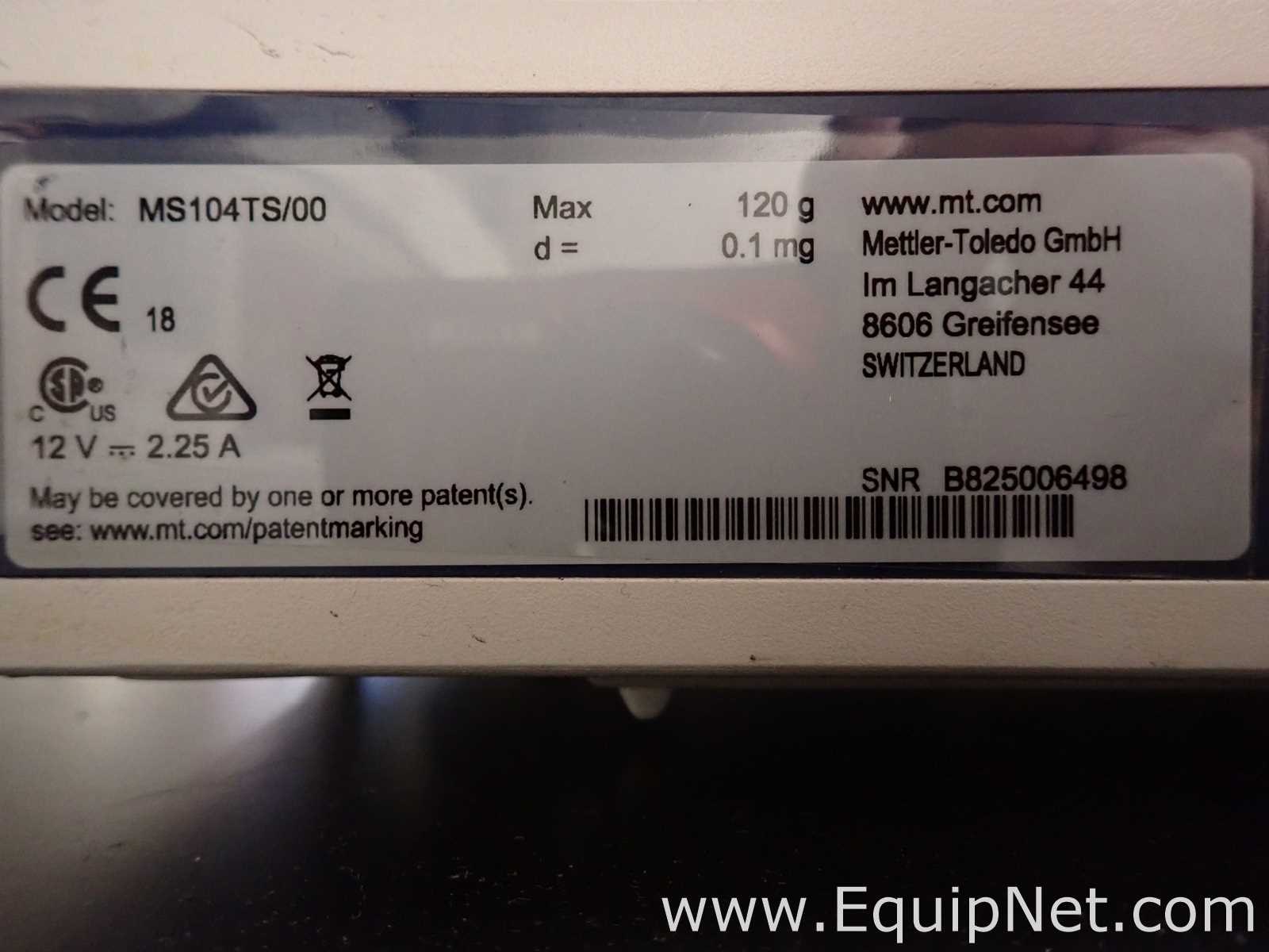 Mettler Toledo MS104TS/00 Balance