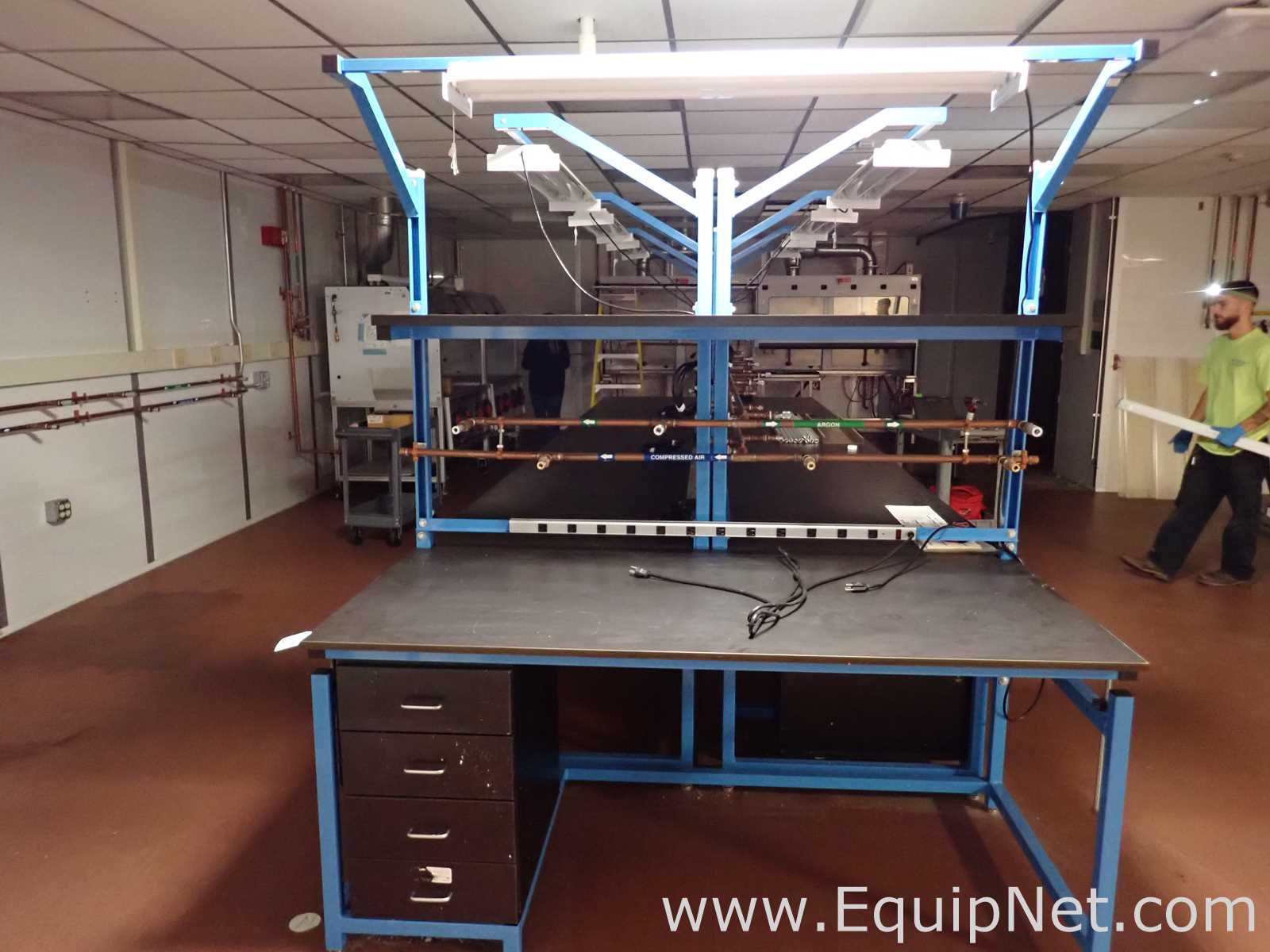 Lot of 7 Lab Benches with Attached Drawers