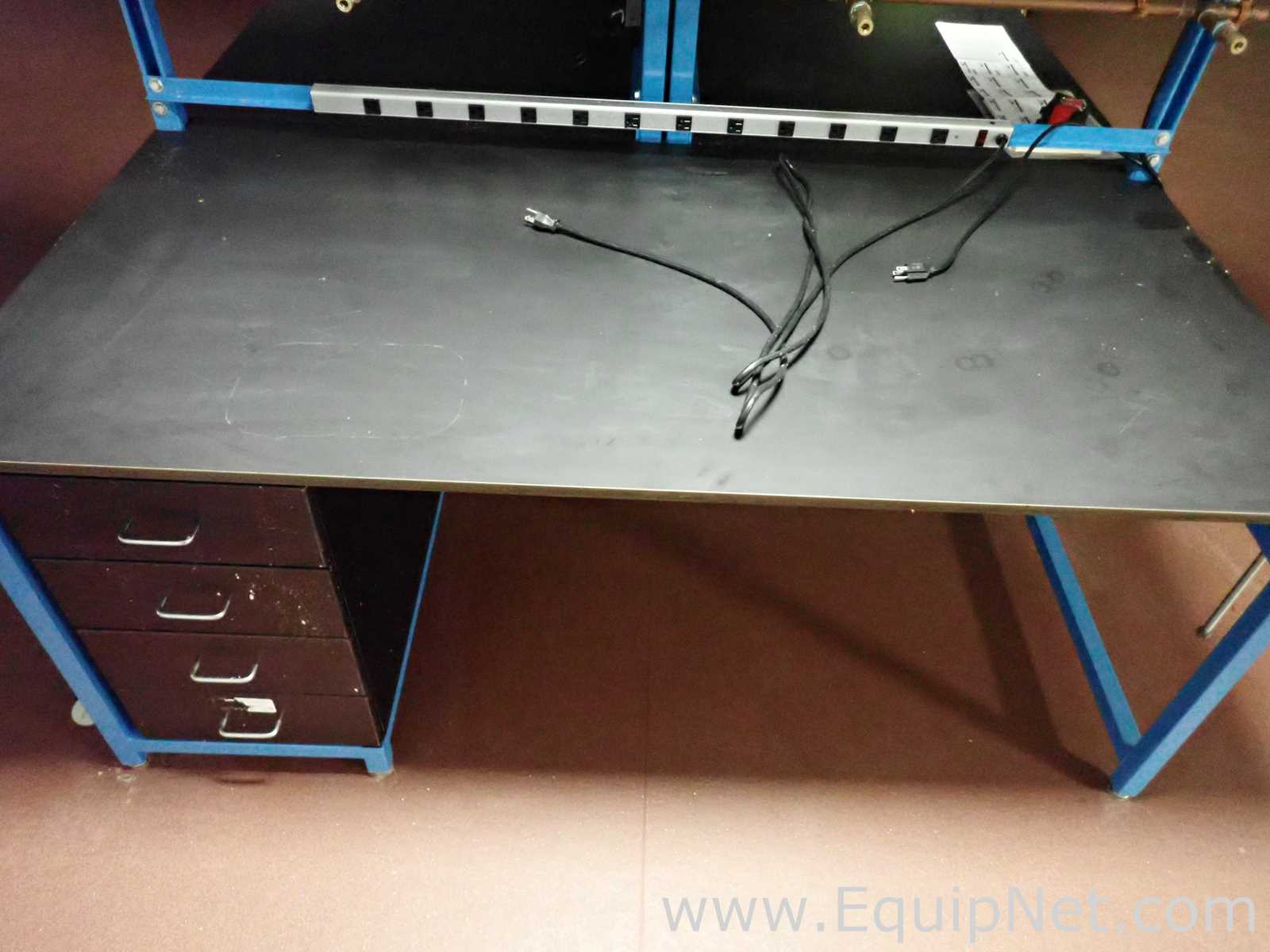 Lot of 7 Lab Benches with Attached Drawers