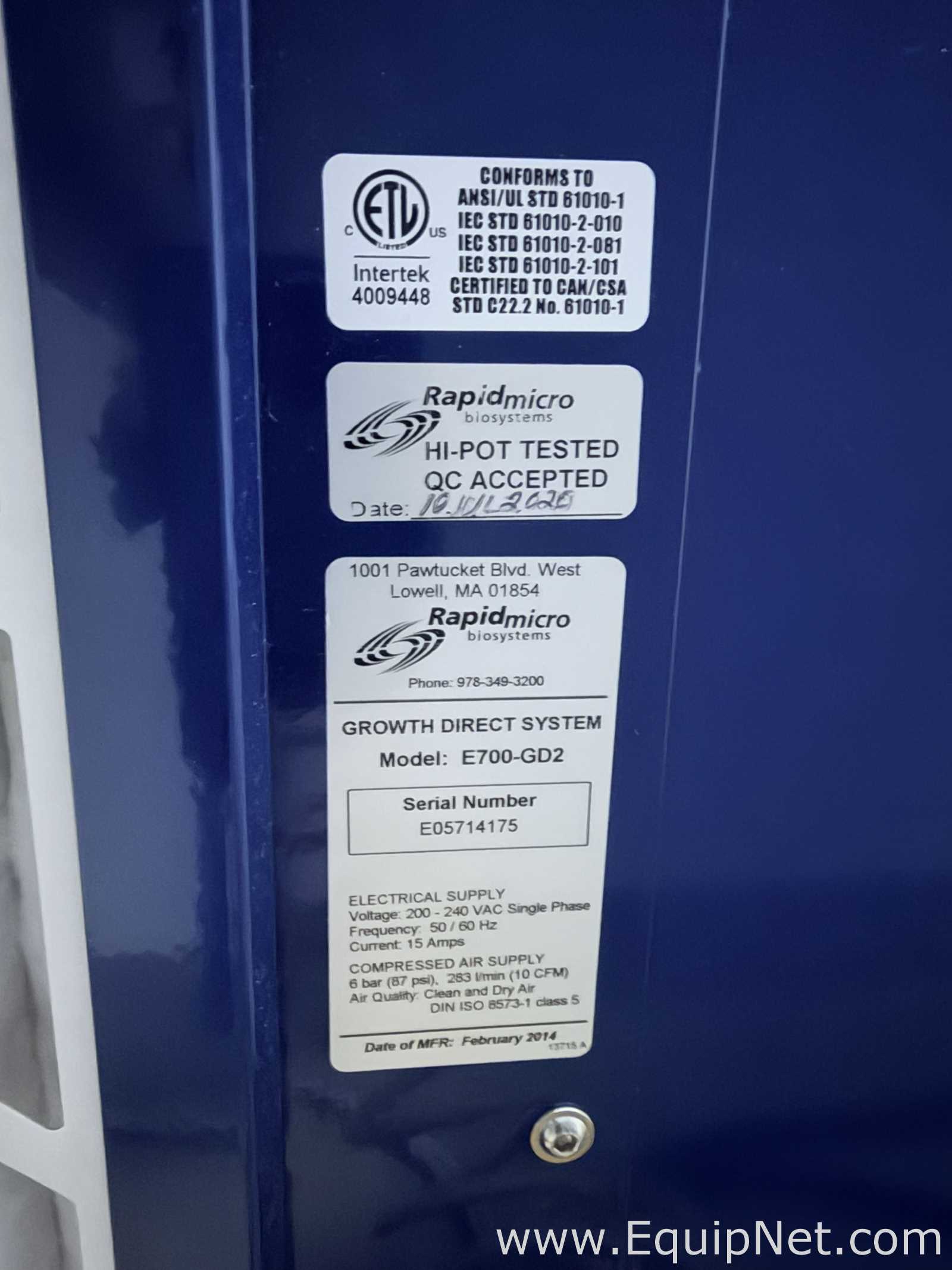 Rapid Micro Biosystems E700-GD2 Growth Direct System
